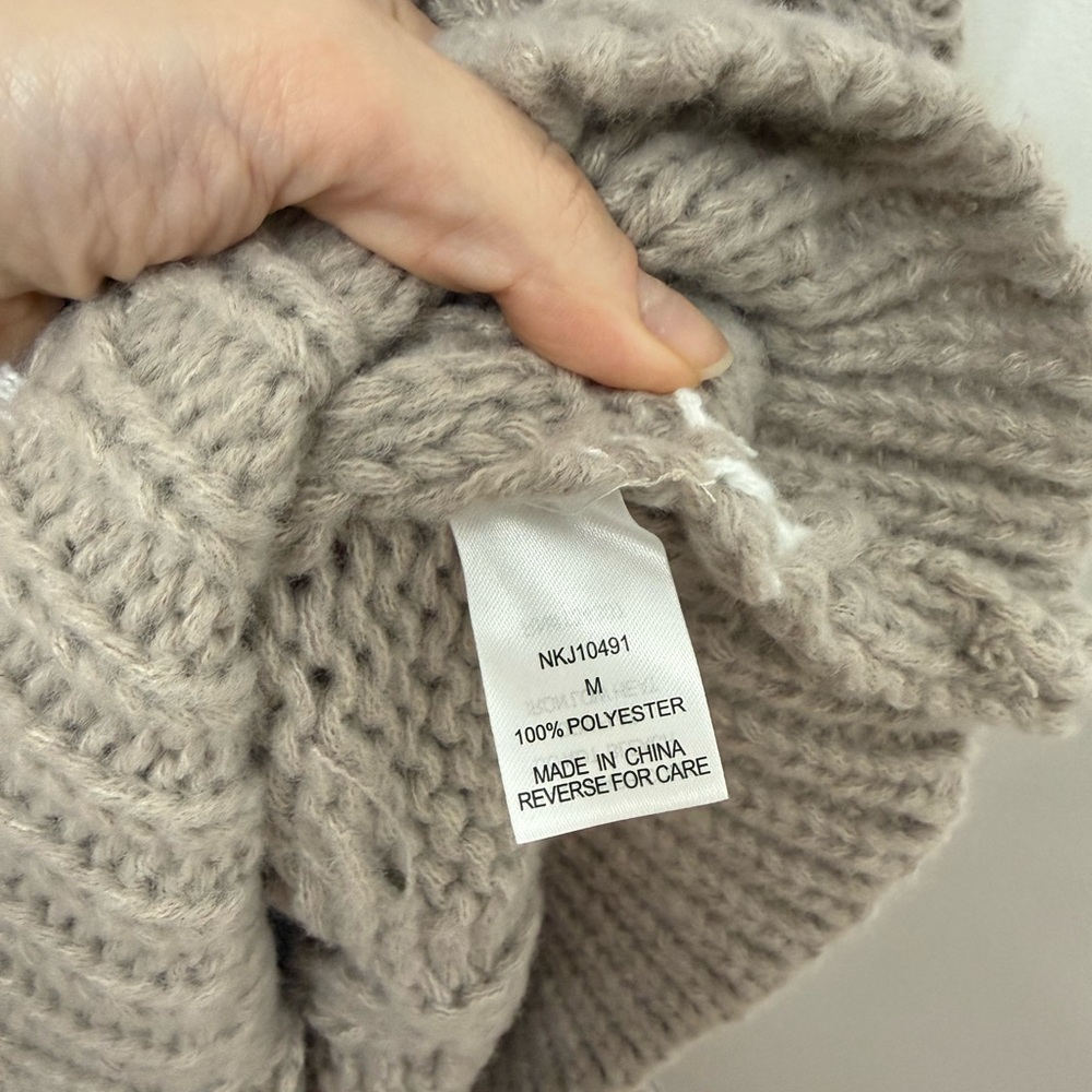Altar'd State Chunky Knit Cardigan in Soft Beige - Picture 7 of 8